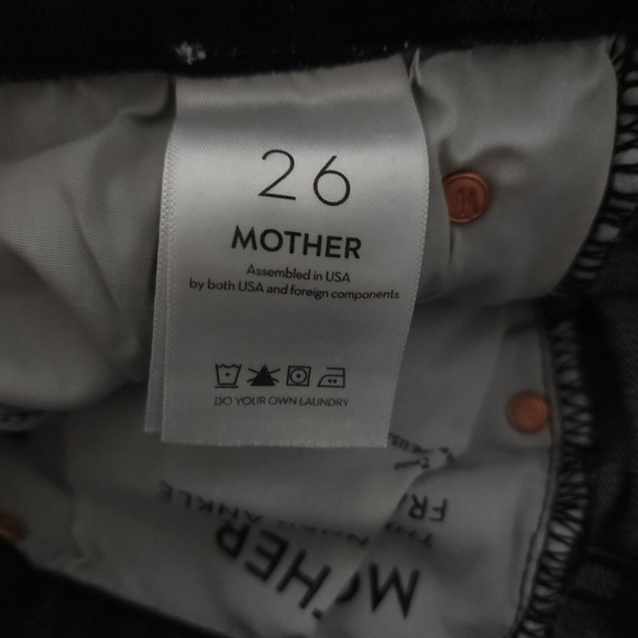 MOTHER The Stunner Ankle Fray Jeans in Friday The 13th - Picture 6 of 12